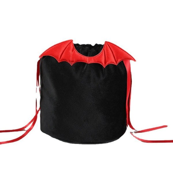 Halloween Bat korvat karkkilaukku samettilahjapussi Party Candy lahjapaketin koristelu Red 1PCS