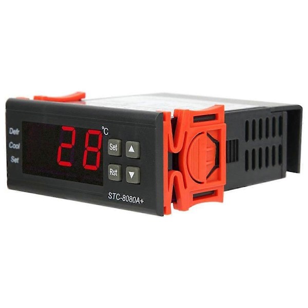 Stc-8080A Digital Kylskåpsavfrostning Larmande Temperaturkontroller Plast Termostatkontroll