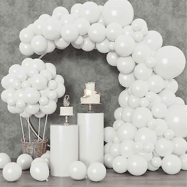 Hvid Ballonbue Sæt Hvide Latex Balloner Ballonkranse Forsyninger