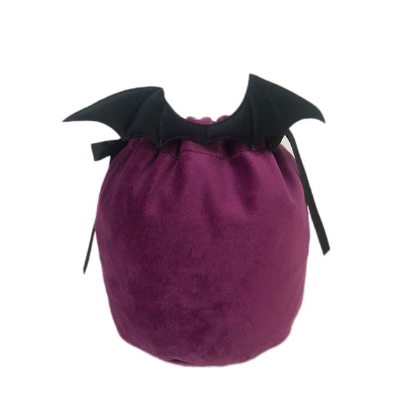 Halloween Flagermusører Slikpose Fløjl Gavepose Fest Slik Gavepakke Dekoration Black 4pcs