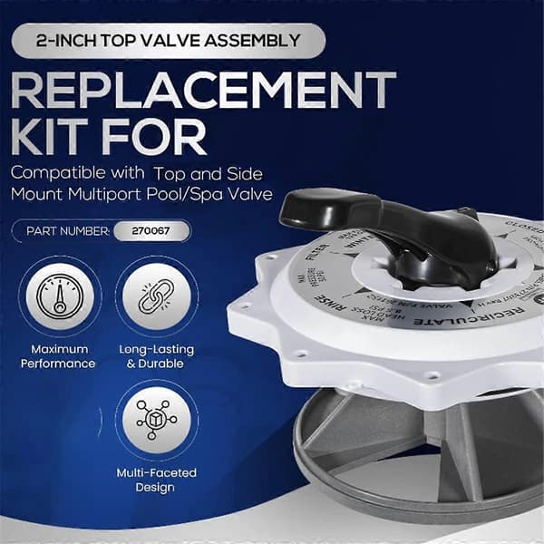 270067 2-tommers topventil-enhed til Hiflow top- og sidemonterede pool-/spa-multiventiler