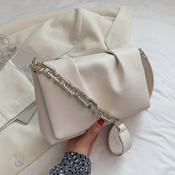 Damväskor Handväskor Molndesign Axelväskor Trend Crossbody Väska Kvalitetskedja Clutchväska Retro Handväskor För Kvinnor 2023 Ny Beige