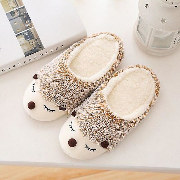 Populär Enhörning Hund Igelkott Söt Plysch Inomhus Varm Vinter Vuxna Hedgehog size 40-41