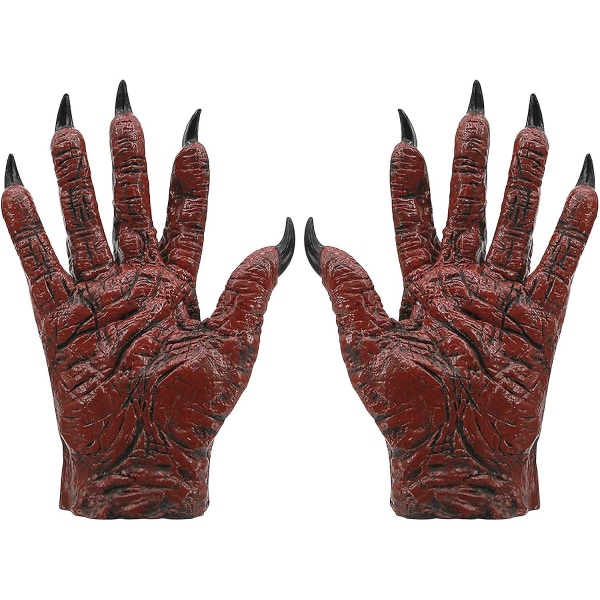 Kammottavat lateksiset Wolf Claws -hanskat - Halloween-asusteena