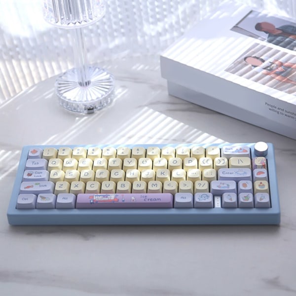 PBT keycap engelska 133/127 tangenter sommaris tangent naughty cat tangent Pink