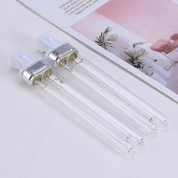 2 stk. 11W Ultraviolet UV Desinfektionslyslamper UV Steriliseringslyspærer til Sterilisator Akvarium (G23 Lampefod) - Yvan