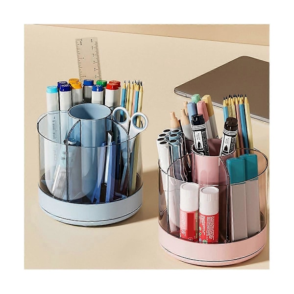 Penholder Organizer til Skrivebord Kosmetik Organizer - Roterende Penholder til Pensel Farveblyant Mar