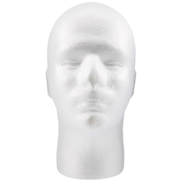 Mannequin for parykk, herre, kosmetologi, stativ, modell, skum, hvit