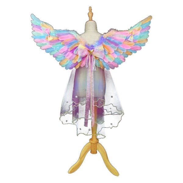 Angel Wings Kostyme For Voksne Kvinner Barn Jul Suitable For Height 110-150cm