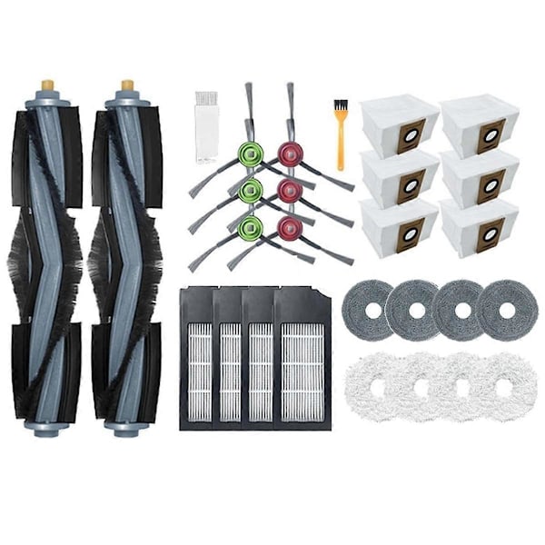 For X1 OMNI T10 TURBO/ T10 Robotstøvsuger Hovedbørste Sidebørste Moppeklut Støvsugerposer Filter Erstatning P