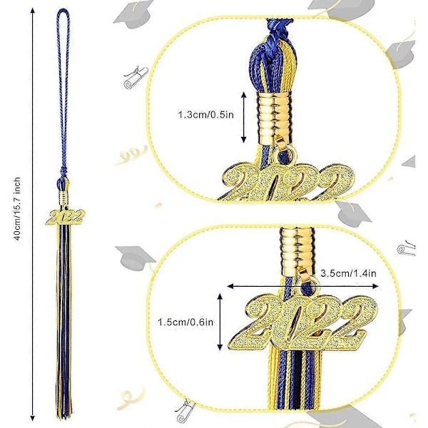 20 stk. Graduation Cap Tassel med 2022 Års Charm Graduation Tassel Graduation Hat for Dekorering
