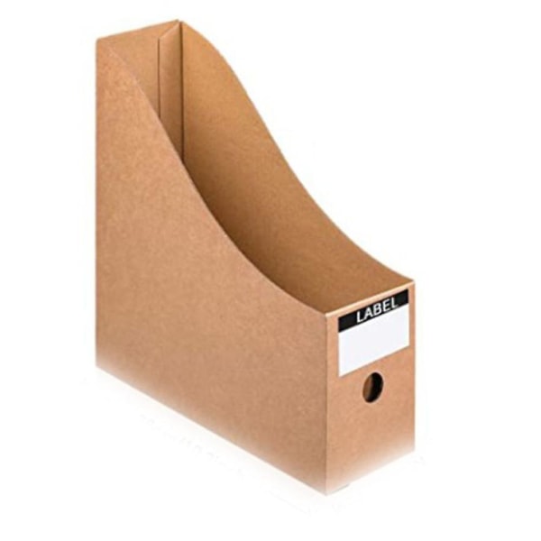 Kraftpapper tidningsställ, paket med 8 tidningsställ Kartong tidningsställ Filhållare för mappar Pappersvaror Kontorsmaterial