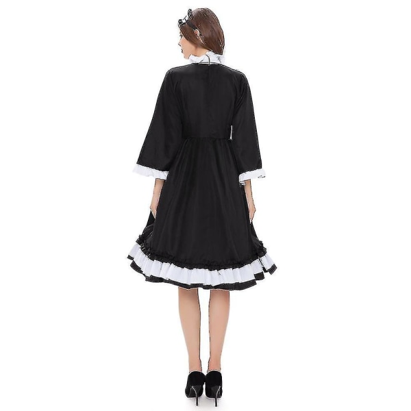 Halloween Cosplay Maid Uniform Kostyme Sexy Kostyme Japansk Catwoman Uniform Forkle Maid Kostyme Høy Kvalitet M