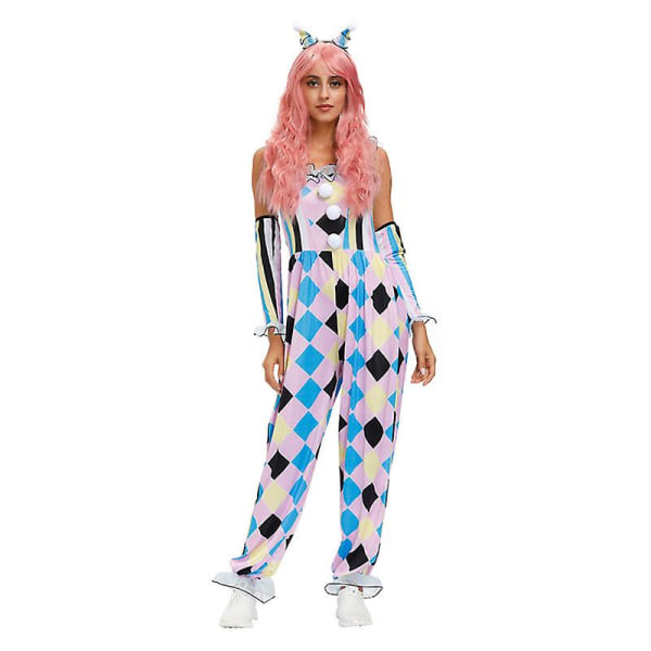 Halloween Voksen Klovne Cosplay Rollespil Kostume Horror Cirkus Klovn Pige Scene kostume XL