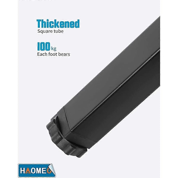 Metalliset ruuvattavat sängynjalat, universaalit huonekalujalat, säädettävä korkeus: 20cm(+2cm), neliö 3x3,5cm, 4kpl TJM