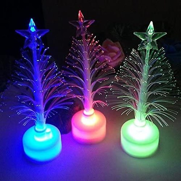 Pieni joulukuusi valoilla koristeena väriä vaihtava led-lamppu Pieni joulupuu kotiin pöytäjuhlasisustuslelu (3 kpl pakkaus)