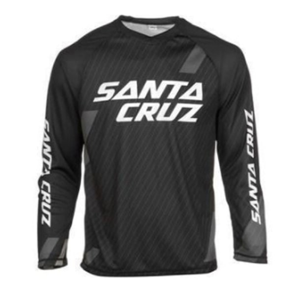 FOX sommar utomhus cykelkläder rund hals långärmad snabbtorkande andningsbar T-shirt black 2 L