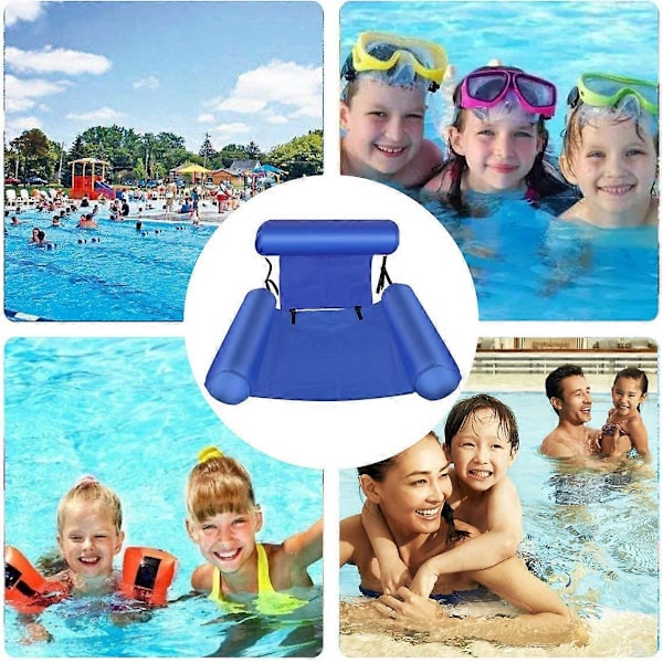 Pool Floats Vattenhängmatta, Simbassäng Float Lounge Uppblåsbar Vattenhängmatta