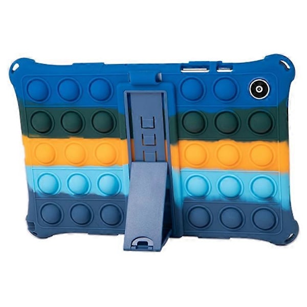Kompatibel med Galaxy Tab A8 10.5 (2021) Fidget Sensorisk Silikon Boble Angst Stress Reduserende Leker Anti-skli Tekstur Nettbrettdeksel DarkBlue