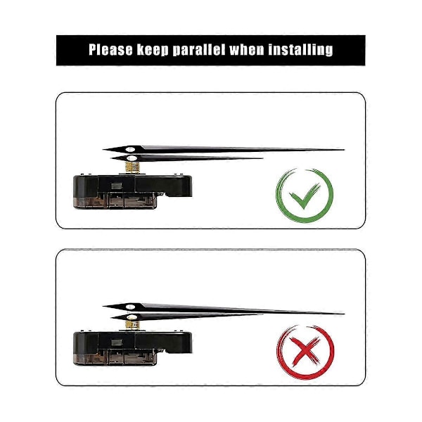 4 st Klockmekanism Ersättningskit med 7 Klockvisare för Klockreparation DIY Klockreparation
