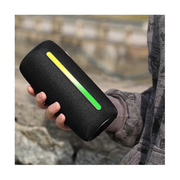 F26 TWS Trådløs Bluetooth 5.3 10W Bærbar Højttaler Kraftig Højttaler RGB Farverigt Lys Subwoofer