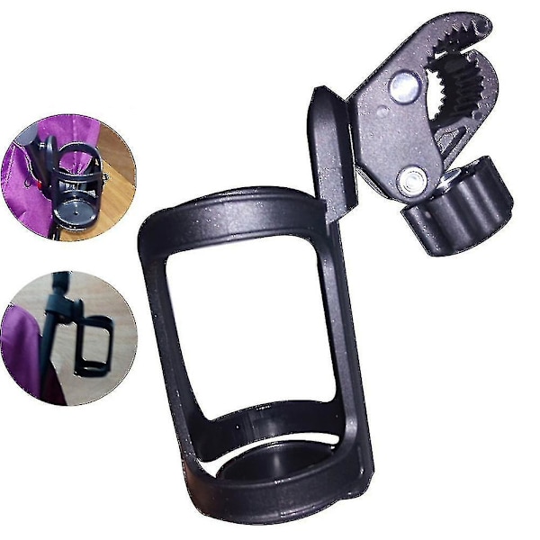 Flaskeholder Universal 360 Graders Rotasjon Sklisikker Kopp Drikkeholder For Barnevogn Sykkel Rullestol TY