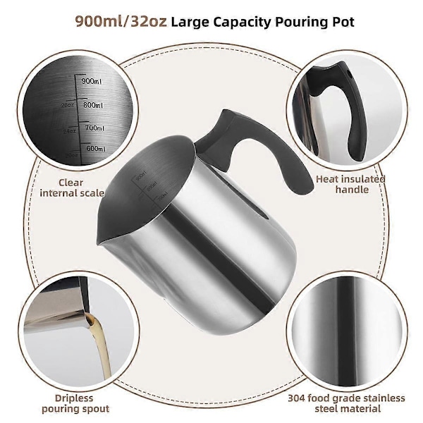 Lyslaging Kit Utstyr, For Nybegynnere, 900Ml Hellekanne, Varme, Termometer, Lyslaging