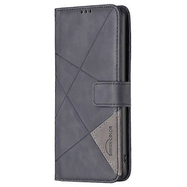 BINFEN COLOR BF05 Kompatibel med Huawei Mate 60 Pro / Mate 60 Pro+ Wallet Præget Læder Telefon Cover Stativ Black