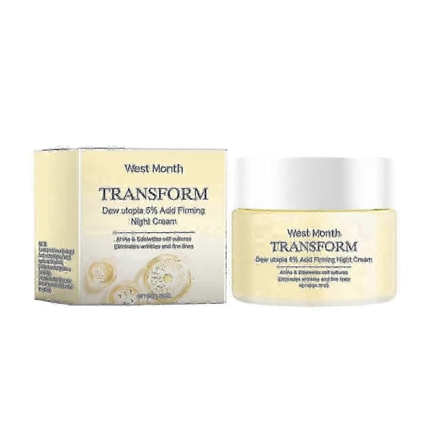 Transform Dew utopia 5% syreopstrammende natcreme, anti-aging, reducerer rynker, forbedrer elasticiteten