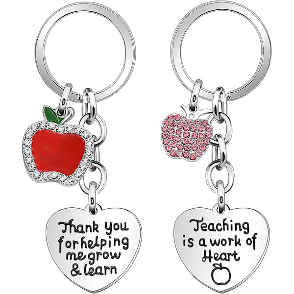 Läraruppskattningspresent Kvinnlig lärarpresent Äpple Penna Nyckelring Läraruppskattningspresent Examenspresent