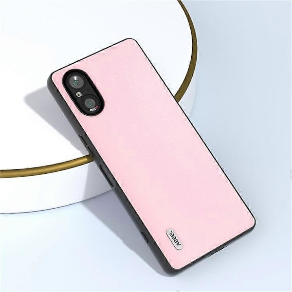 ABEEL Kompatibel til Sony Xperia 5 V Etui PU Læder + Hård PC Glat Beskyttelsescover Pink