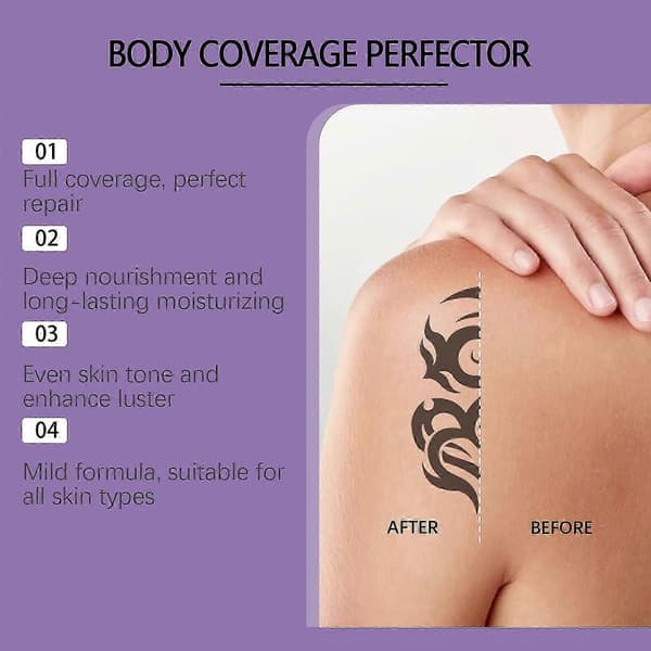 All Over Complexion Perfector, Vattentät Kroppsmakeup, Kroppstäckande Perfector, Vattentät Ben-, Kroppsmakeup Tatueringstäckare
