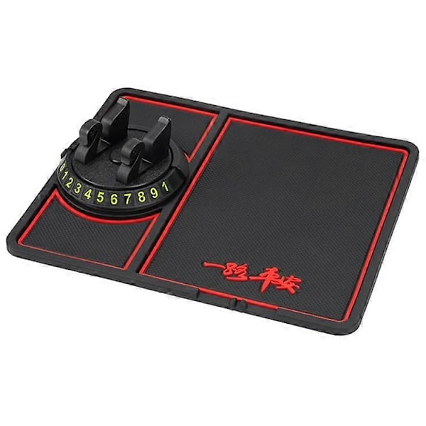 BAVISS B-58 Bil Dashbord Klebrig Pad 360 Graders Rotasjon Mobiltelefonholder Matte Black