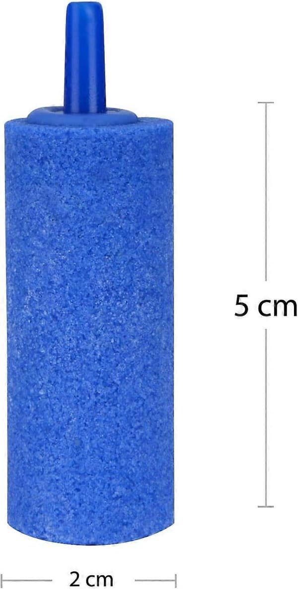 5cm Luftstenar Cylinder 6 ST Bubbel Diffuser Luftstenar för Akvarium Fisk Tank Pump Blå