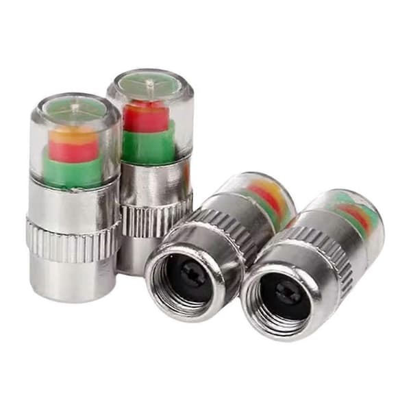 4 x Bilventil Däcklock Dammsensor Hjul Tryck UK Sensor PSI Däck HET Y5T4