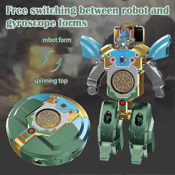 Transformerbare Fidget Spinners Legetøj Robot Spinners til Stresslindring Silvery