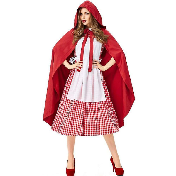 Rødhætte kostume Voksen cosplay kjole Fairy Tale Queen Fancy fest Halloween Fantasia Carnival Cosplay kostume M