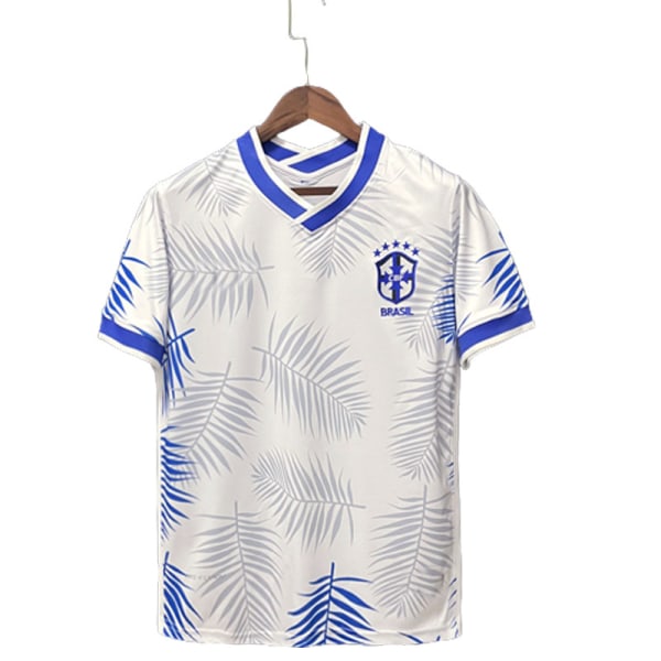 2022 Brasilien vit specialutgåva anpassad jersey träningsdräkt kortärmad jersey T-shirt Cantona NO.7 M