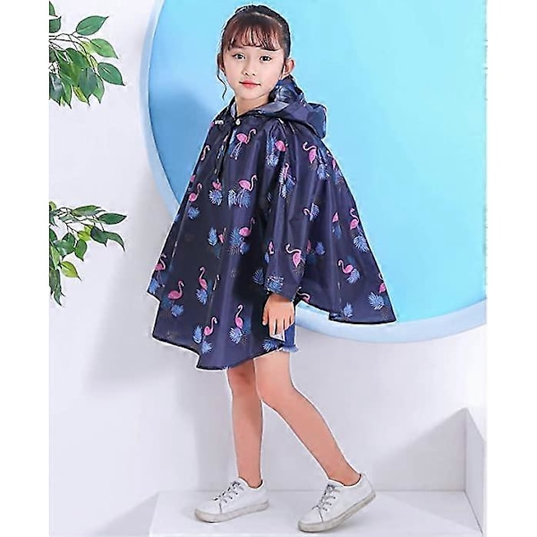 Regnjakke Unisex Barn Jenter Poncho Barn Regnjakke Hette Regnjakke Flaggermusvinge Hette 1-12 År Anbefalt Høyde 80-100CM
