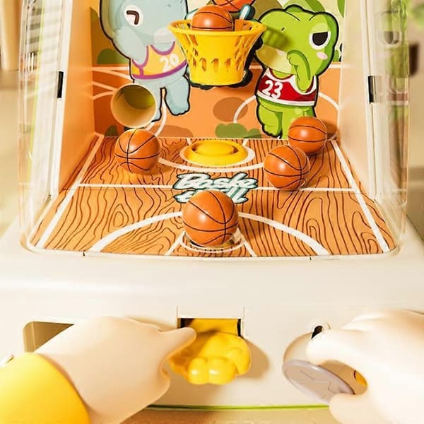 Basketmaskin Leksak Myntdriven Barn Skrivbordsinteraktion Rabbit