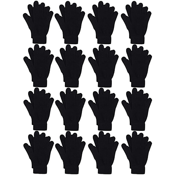 16 Par Vuxen Vinterstickade Magiska Handskar Fullfinger Stretchiga Varma Handskar