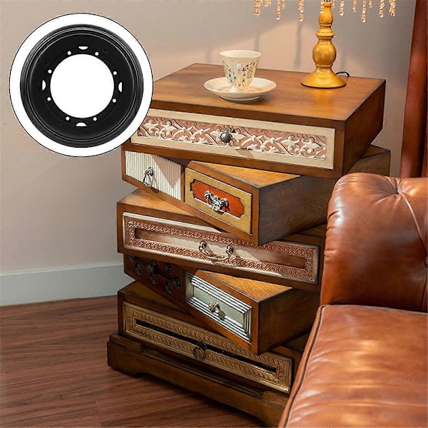 3-pack 23 cm Rund LazySusan Vridskiva Kullagerplatta, Roterande Vridplatta, Vridbordsbas för Bord S