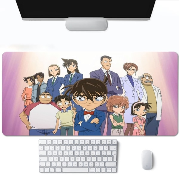 Anime Detective Conan Spillematte Tilbehør Gamer Full Gummi Musematte Teppe 2 mm tykt tastatur Skrivebordspute A6 300x600x2mm