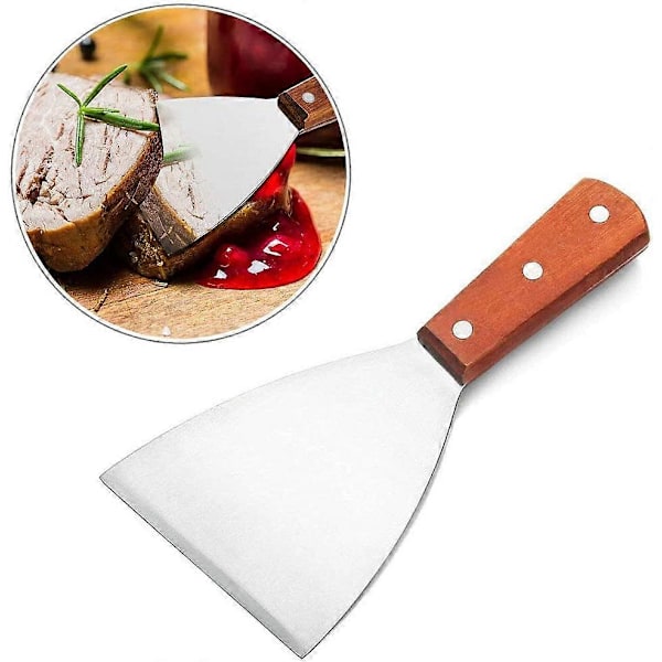 Grill Skraber Stegeplade Rustfrit Stål Kommerciel Kvalitet 8 1/4 Tommer Teppanyaki