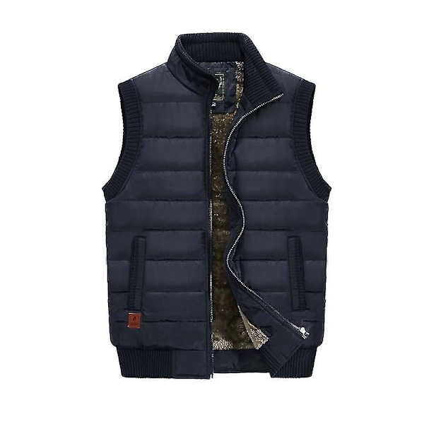 Vinterfortykket Varm Parka Herre Fleece Hætte Herre Vinterjakke Frakke Arbejdstøj Jakke Fløjlsfrakke 9805blue L