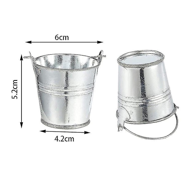 20 st Mini Metallhink Bärbar Blomkruka Vas Planteringskärl Söt Låda För Bröllopsfest