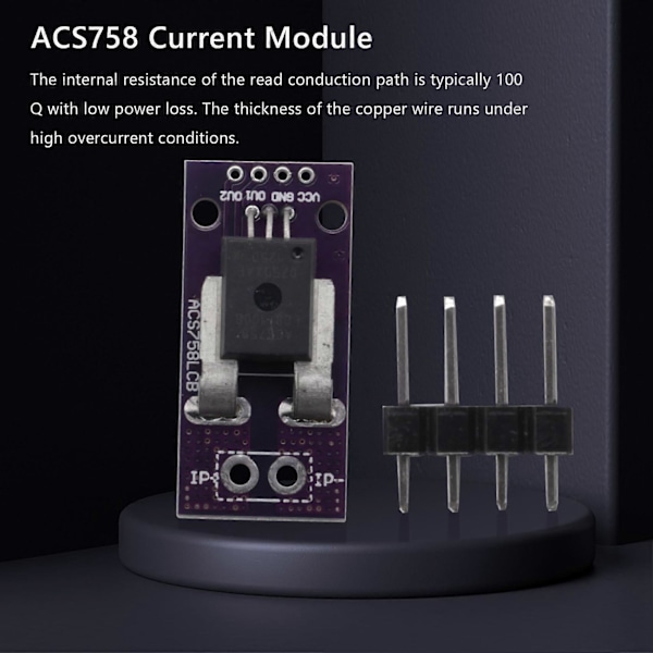 ACS758 ACS758LCB-100B Strømmodul Lineær Hall Strømsensor PFF-T Strømdeteksjon 3-5V