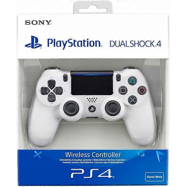 Officiell Sony Playstation PS4 DualShock 4 V2 Trådlös Handkontroll Kontroller - Vit