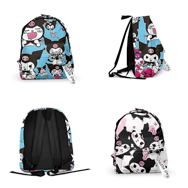 Kuromi Mymelody Suurikokoinen Reppu, Olkalaukku, Penaali, Kolmiosainen Setti, Sarjakuvareppu, Koululaukku Teini-ikäisille, Ala- ja Yläkouluun Color-4