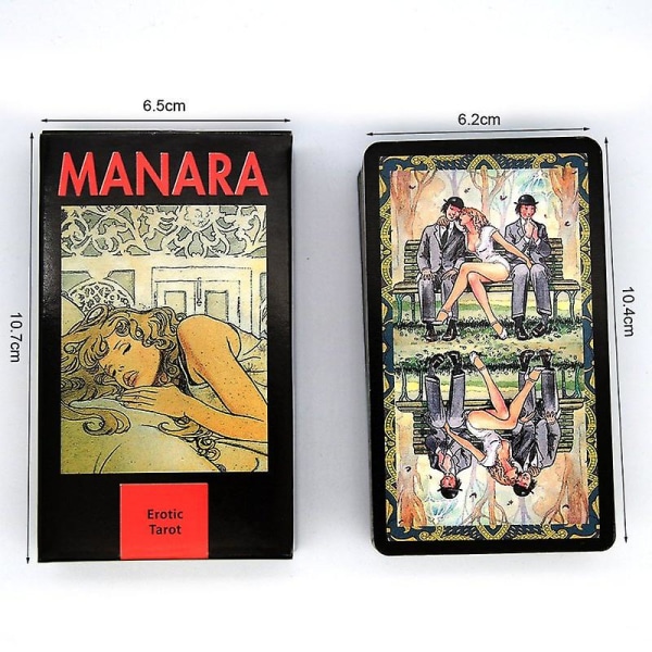 Manara Tarotkortstokk Bordorakel Spådom Skjebne Engelsk Brettspill Spillekort Selskap 67pcs ts60